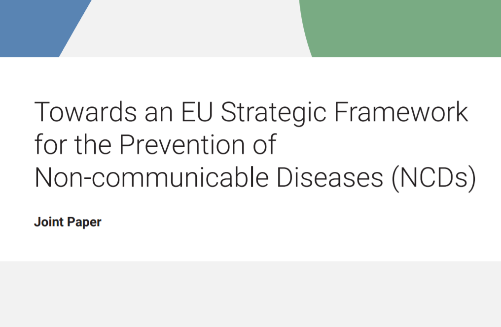 New report – Towards an EU Strategic Framework for the Prevention of NCDs