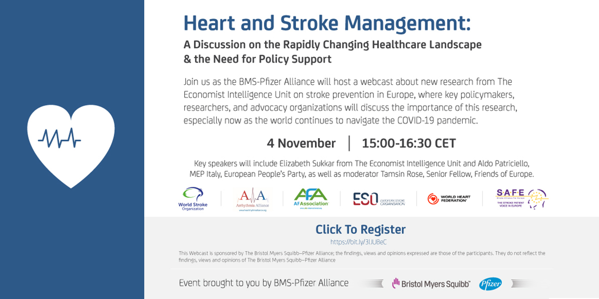 Invitation to a heart and stroke webinar 4 November 2020
