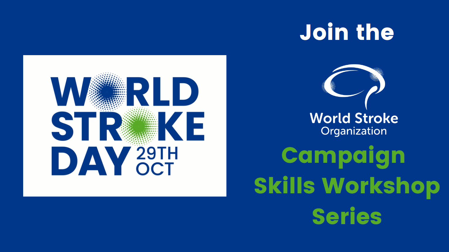 World Stroke Organisation free campaign skills workshops 