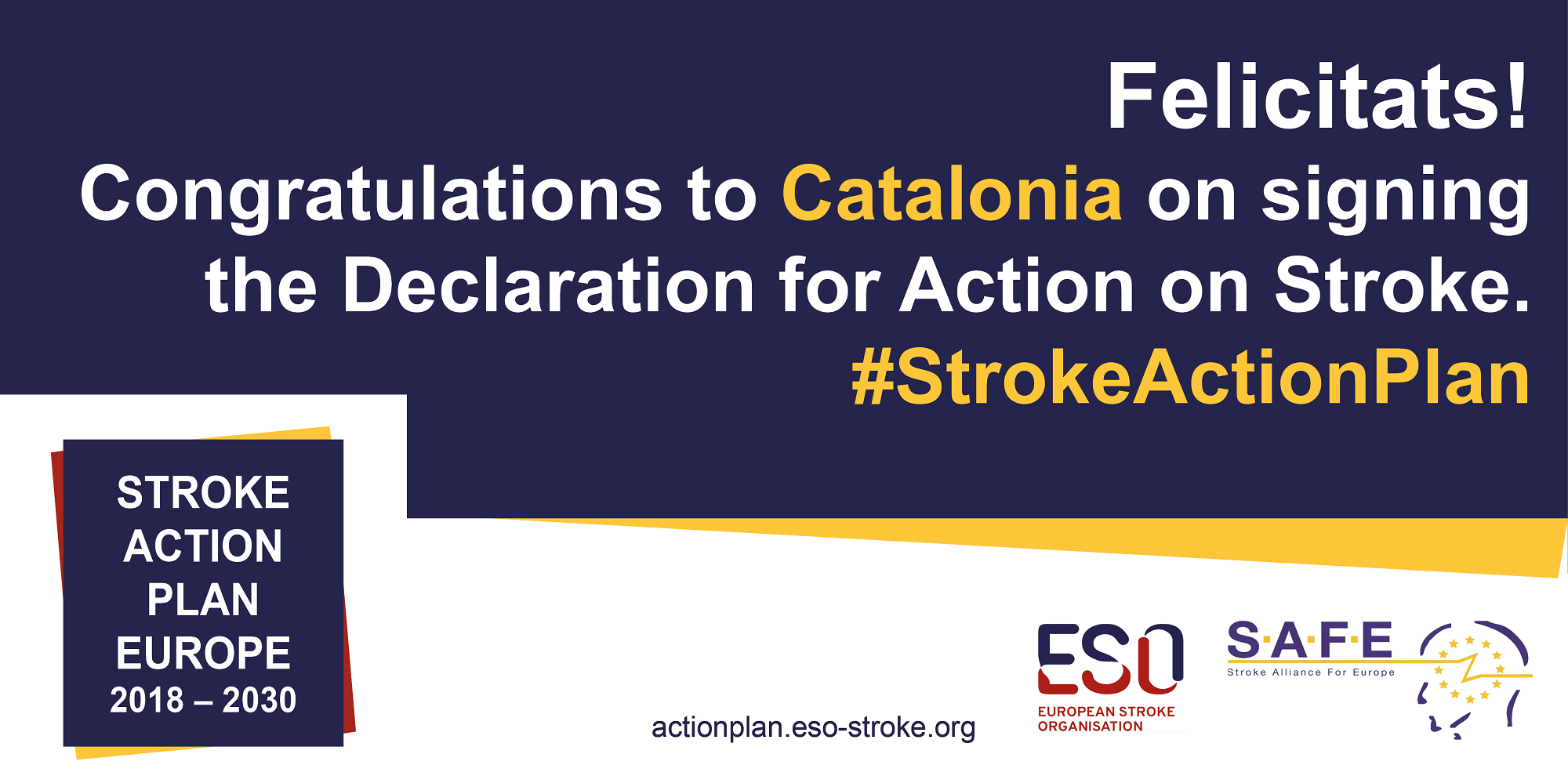 Catalonia signs the Stroke Action Plan for Europe Declaration on World Stroke Day