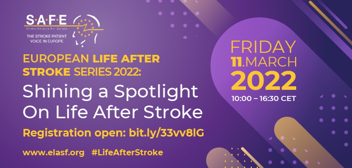 Speakers for the next European Life After Stroke series event confirmed
