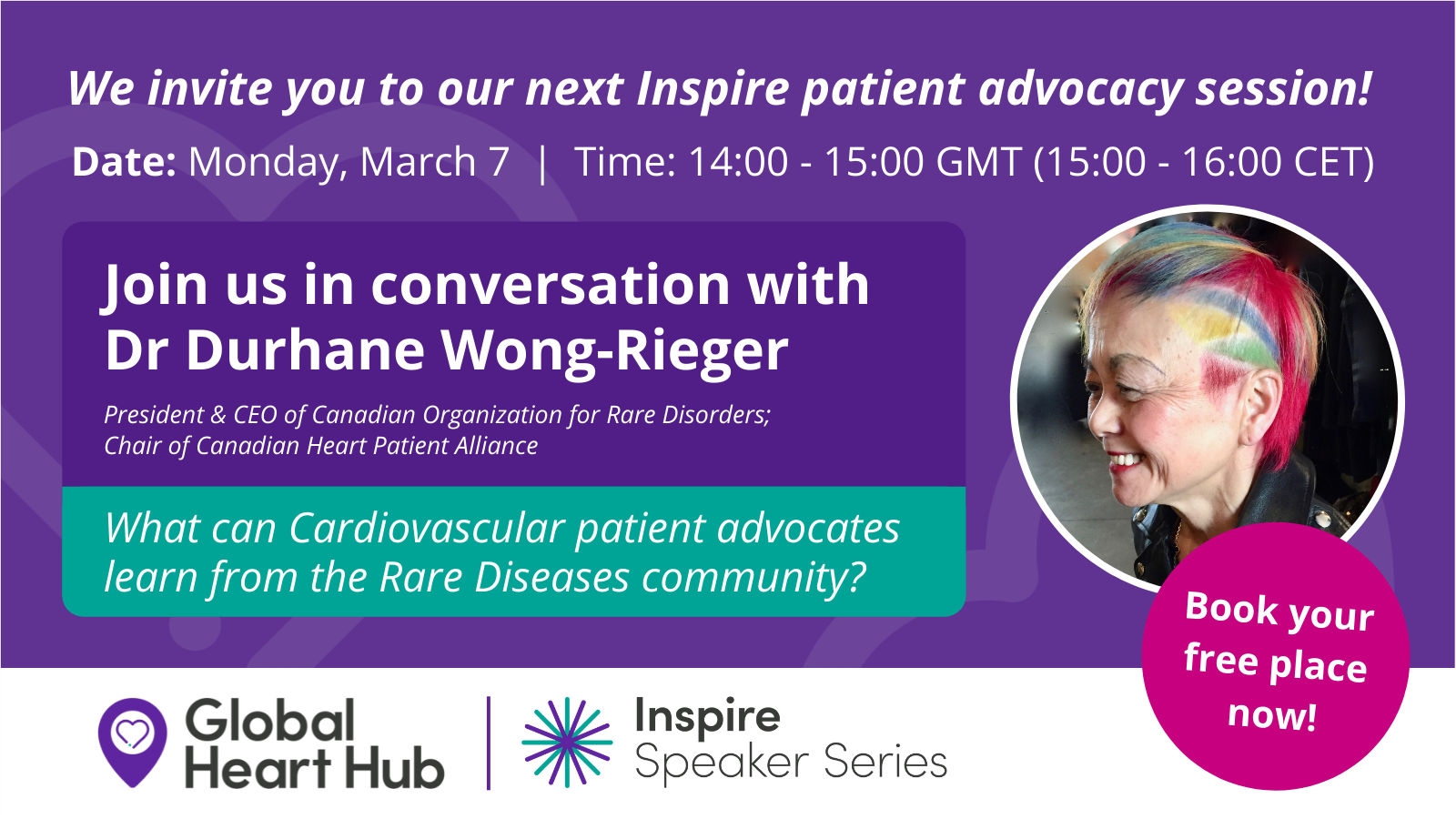 Global Heart Health’s Inspire patient advocacy event 7 March 2022
