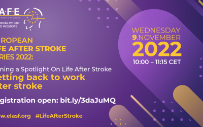 Speakers for the European Life After Stroke series confirmed, 9 November 10.00 – 11.15 CET