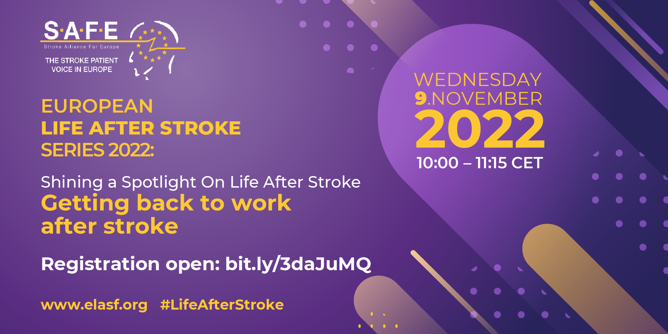 Getting back to work after stroke – experts share their knowledge at the Life After Stroke Series Event, 9 November