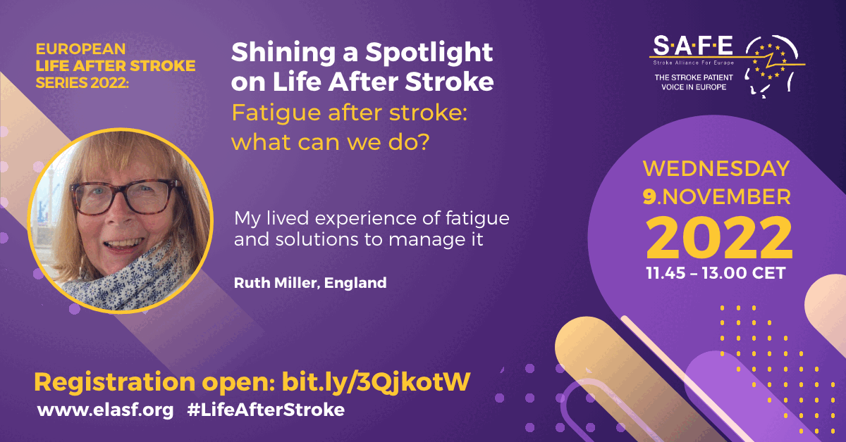 Fatigue after stroke – experts share their knowledge at the life after stroke series event 9 November