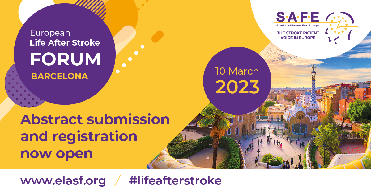 Registration is open for our first in person European Life After Stroke Forum on 10 March 2023