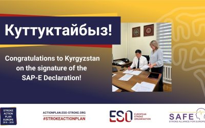Kyrgyzstan joins the fight against stroke by signing the Stroke Action Plan for Europe declaration