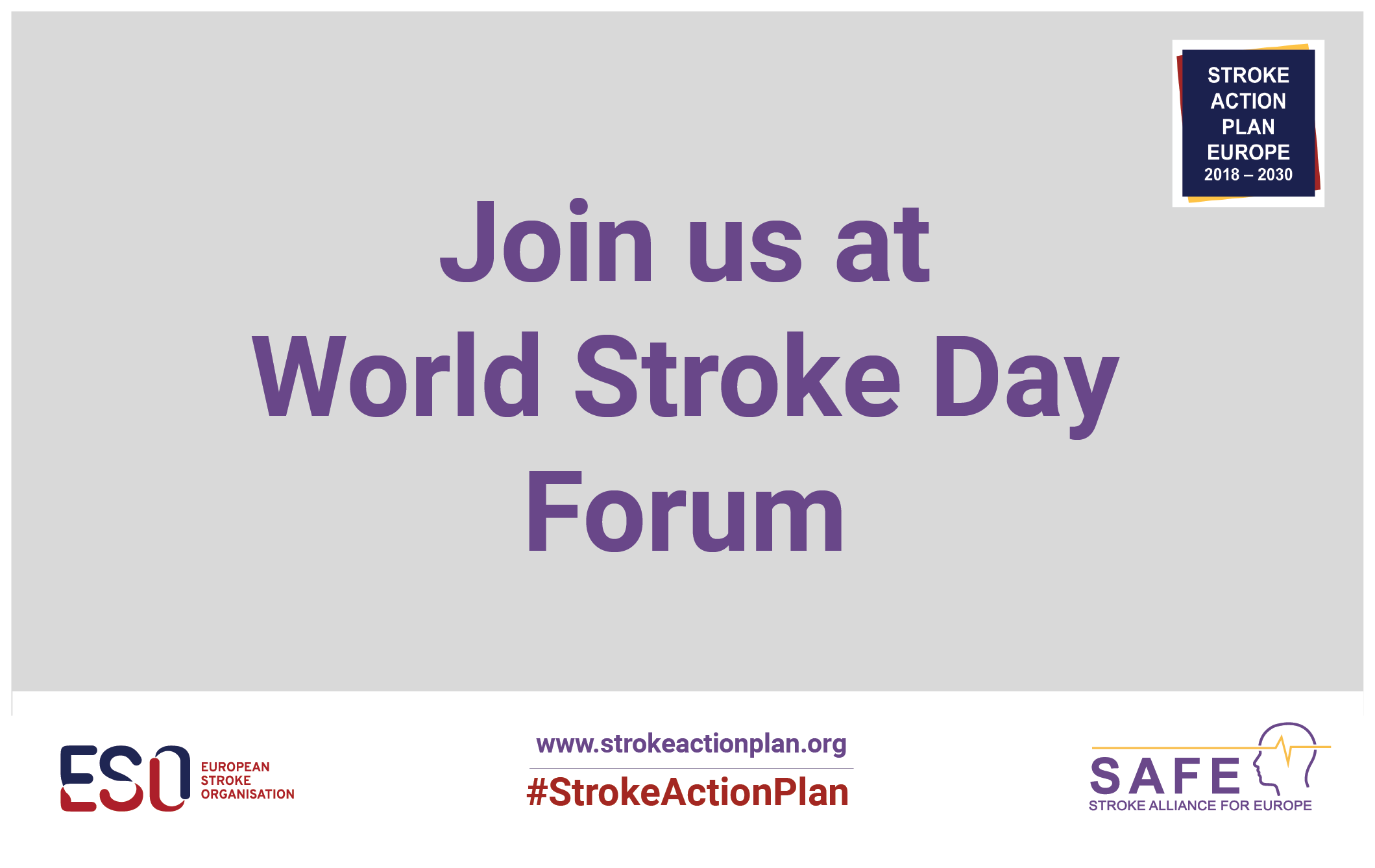 Join us for SAP-E World Stroke Day Forum